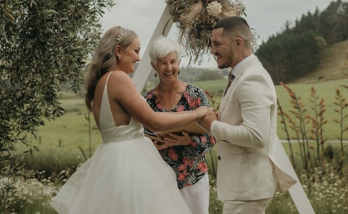 Relax with a wine for your elopement among the olive trees | Riverside Escapes | river accommodation | Far North New Zealand | Riverside escapes