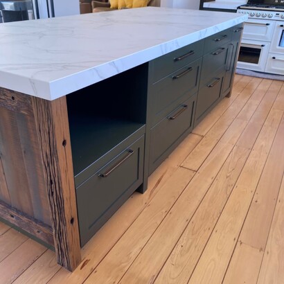 hand crafted custom kitchen cabinetry and feature casing