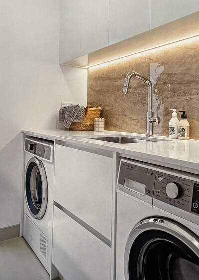 custom laundry cabinetry