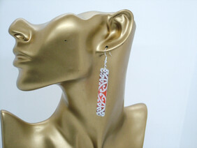 Graphic design Kowhaiwhai resin earrings