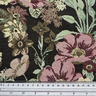 Tapestry floral with brown background