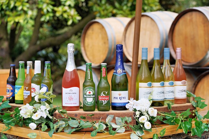 Bar frontage decorations and styling at Markovina Vineyard Estate in Kumeu