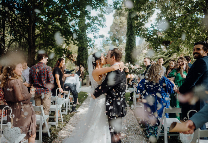 Markovina Estate Wedding Venue Barrel Waterfall Ceremony