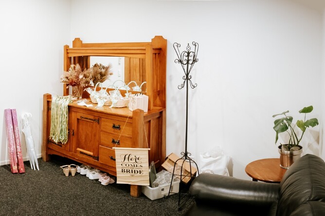 Wedding emergency kit in the bridal room at Markovina Vineyard Estate in Kumeu