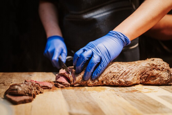 Live Carvery Station during a School Balls Buffet at Markovina Vineyard Estate in Kumeu