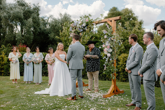 Markovina Estate Wedding Venue Cherry Blossom Round Ceremony