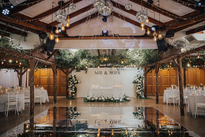 indoor wedding venue at Markovina Vineyard Estate