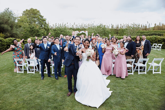 Markovina Estate Wedding Venue Cherry Blossom Round Ceremony