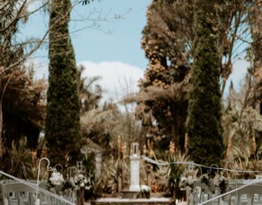 Auckland Garden Wedding Ceremony: The Barrel Waterfall