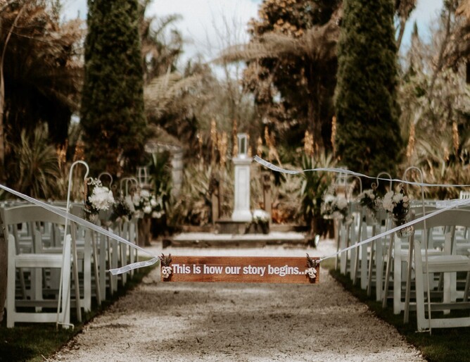 Markovina Estate Wedding Venue Barrel Waterfall Ceremony Entrance