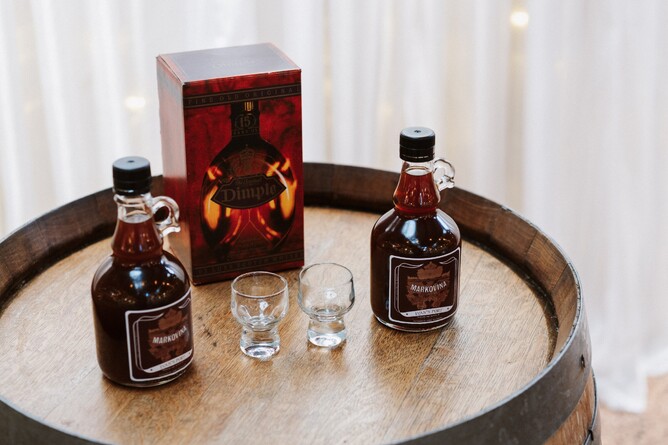 Original Markovina port ready to celebrate an event at Markovina Estate in Kumeu