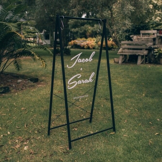 Jacob + Sarah welcome signage