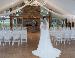 Auckland Indoor Wedding Ceremony: The Stone Fireplace