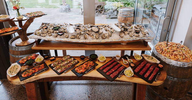 wedding buffet table