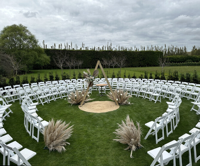 Markovina Estate Wedding Venue Cherry Blossom Round Ceremony