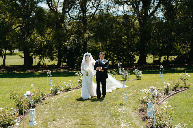 Markovina Estate Wedding Venue Cherry Blossom Round Ceremony