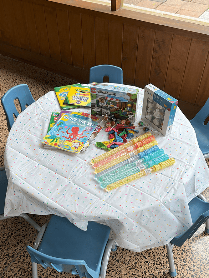 children's toys and coloring books