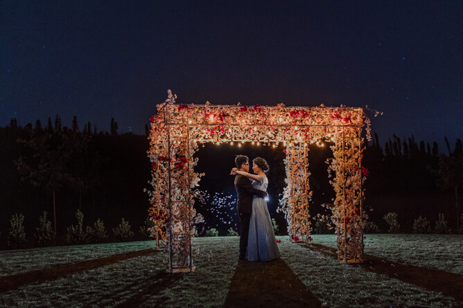 Markovina Estate Wedding Venue Cherry Blossom Round Ceremony