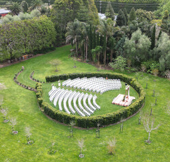 Markovina Estate Wedding Venue Cherry Blossom Round Ceremony Drone Photo