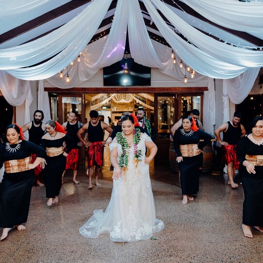 Bride and Cultural Dance Floor