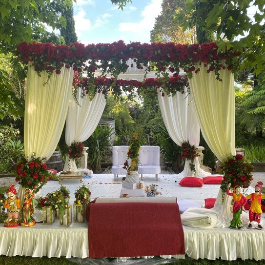 Indian ceremony set up outdoor
