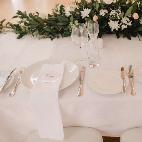 table set up