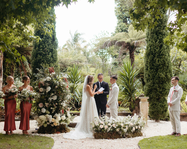 Markovina Vineyard Estate Barrel Waterfall Ceremony
