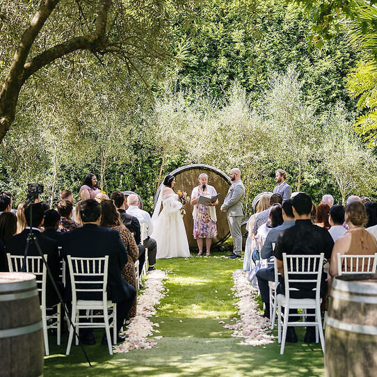 Barrel Feature Wedding Ceremony