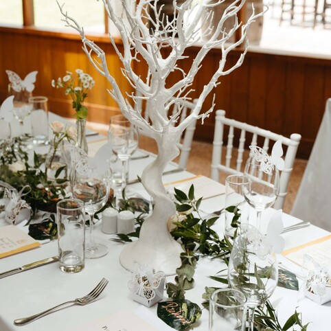 tree branch table center piece