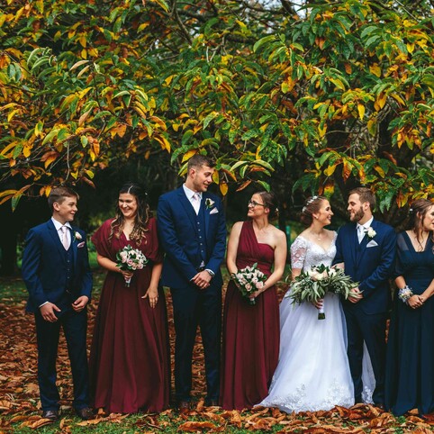 bridal party group photo