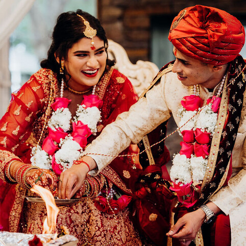 Indian fire wedding ceremony