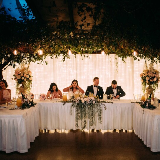 U-Shaped Bridal Table