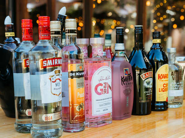 selection of premium liquor