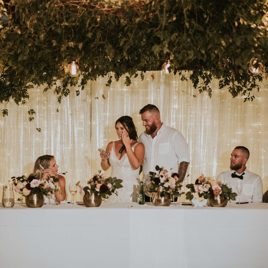 Wedding Reception Under the Vines