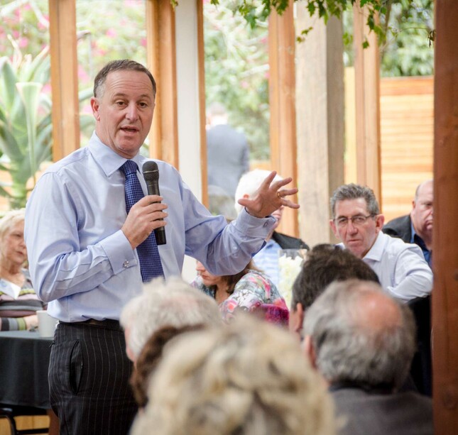 Image of John Key as a guest speaker at Markovina