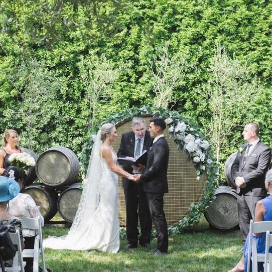 Barrel Feature Wedding Ceremony