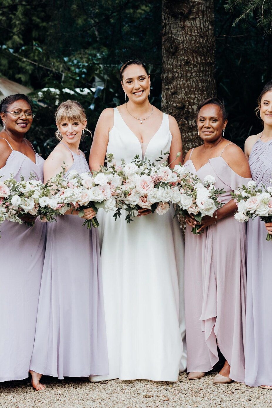 Bridal Party with Flowers