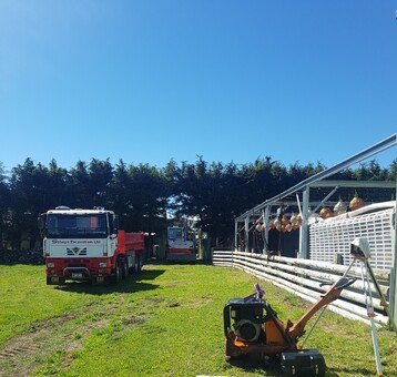 excavation company truck on site