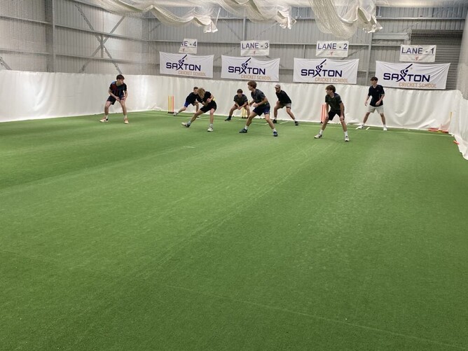 U17 Boys during a fielding drill