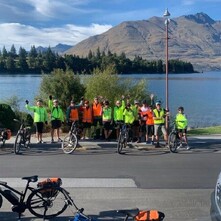 Meeting new family when cycling New Zealand