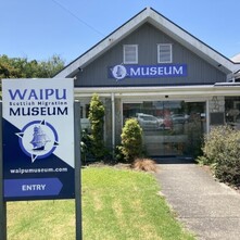 Signs for Waipu Scottish Migration Museum in Waipu