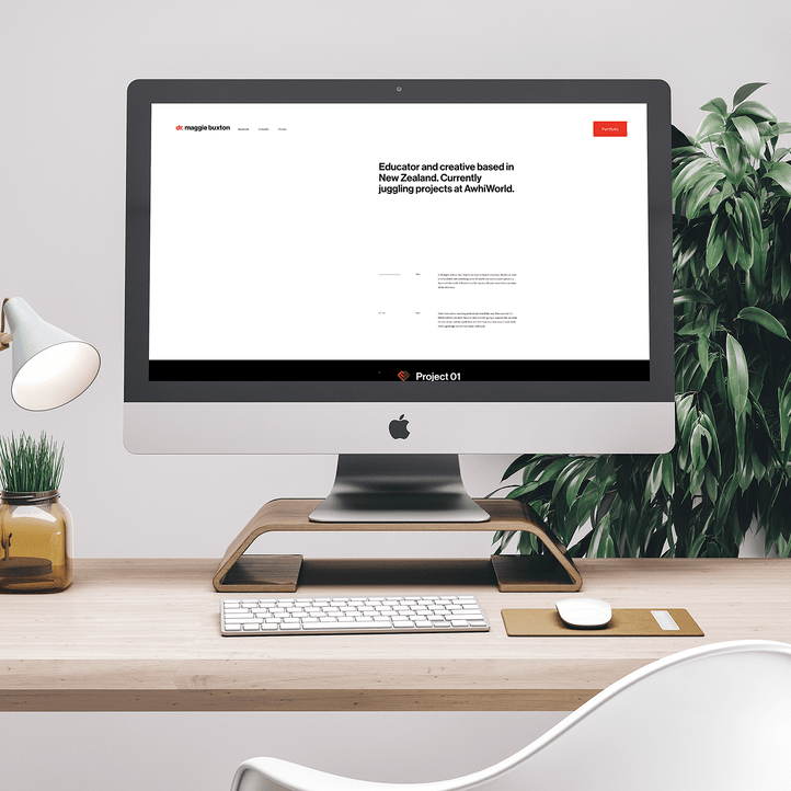 Website mockup for Brand guide