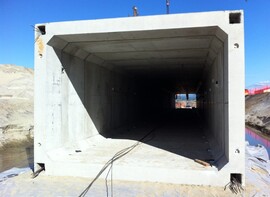 Preco precast concrete culvert in construction