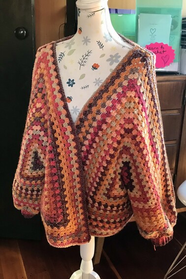 Retro Crochet Cardigans, Shawls, Wraps, Hats & Scarves