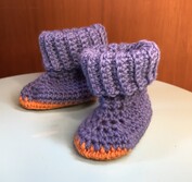 Woollen baby booties