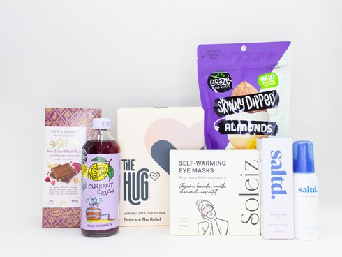 NZ gift box filled with comforting gifts and treats  