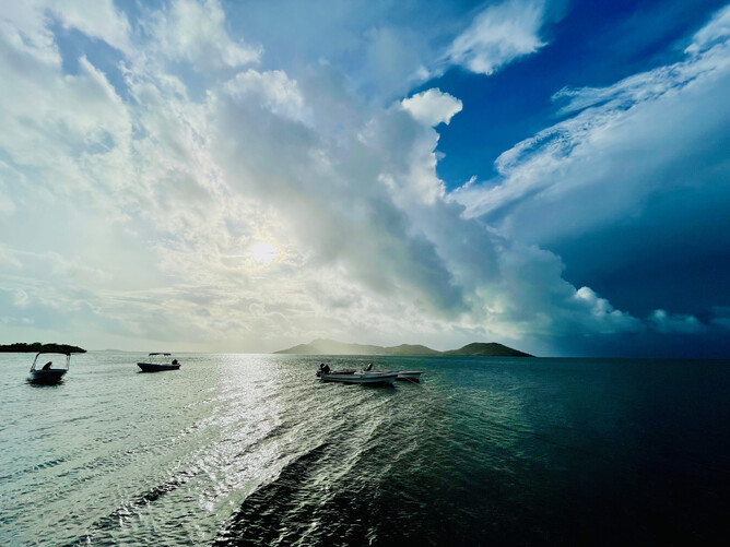 Looking at Malake Island from the boat landing, where everything required for the project is taken over by boat
