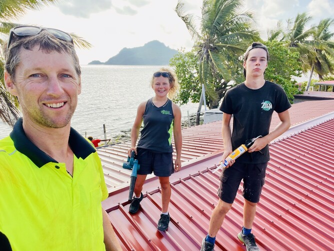 Roy, Danza and Josh after 100%-ing the roof