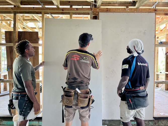 There are plenty of good teaching moments with the local workers.