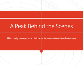 A Peak behind the scenes presentation